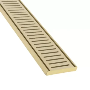 Lauxes Aluminium Matte Yellow Gold Next Generation 14 Floor Grate (MYGNXT14) 3000 x 100 x 14mm [Top and Bottom]